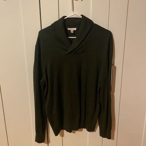 GAP Classic 100% Merino Wool Deep Green Cowl Neck Sweater